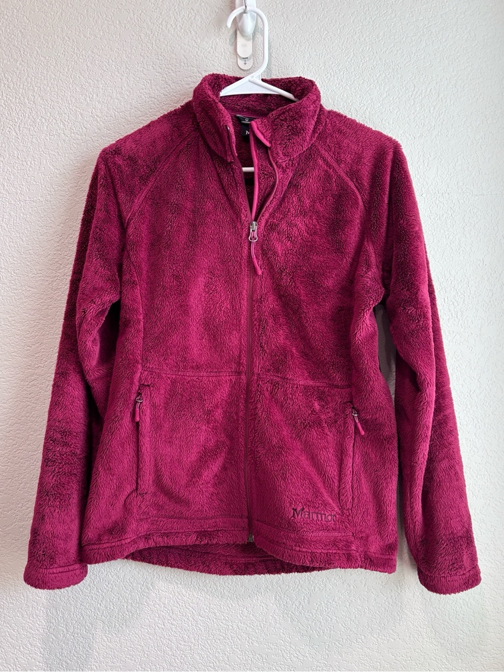 Marmot Plush Fleece Full Zip Jacket in Pink Magenta Women’s Size Medium